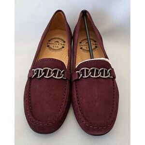 Driver Club USA Women's Colorado Springs Leather Loafers Size 9 Wine Nubuck